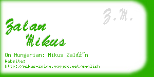 zalan mikus business card